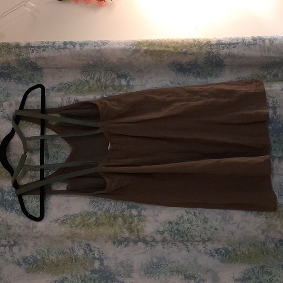 Illa Illa olive green dress size large festival bohemian dress strappy - Picture 5 of 6